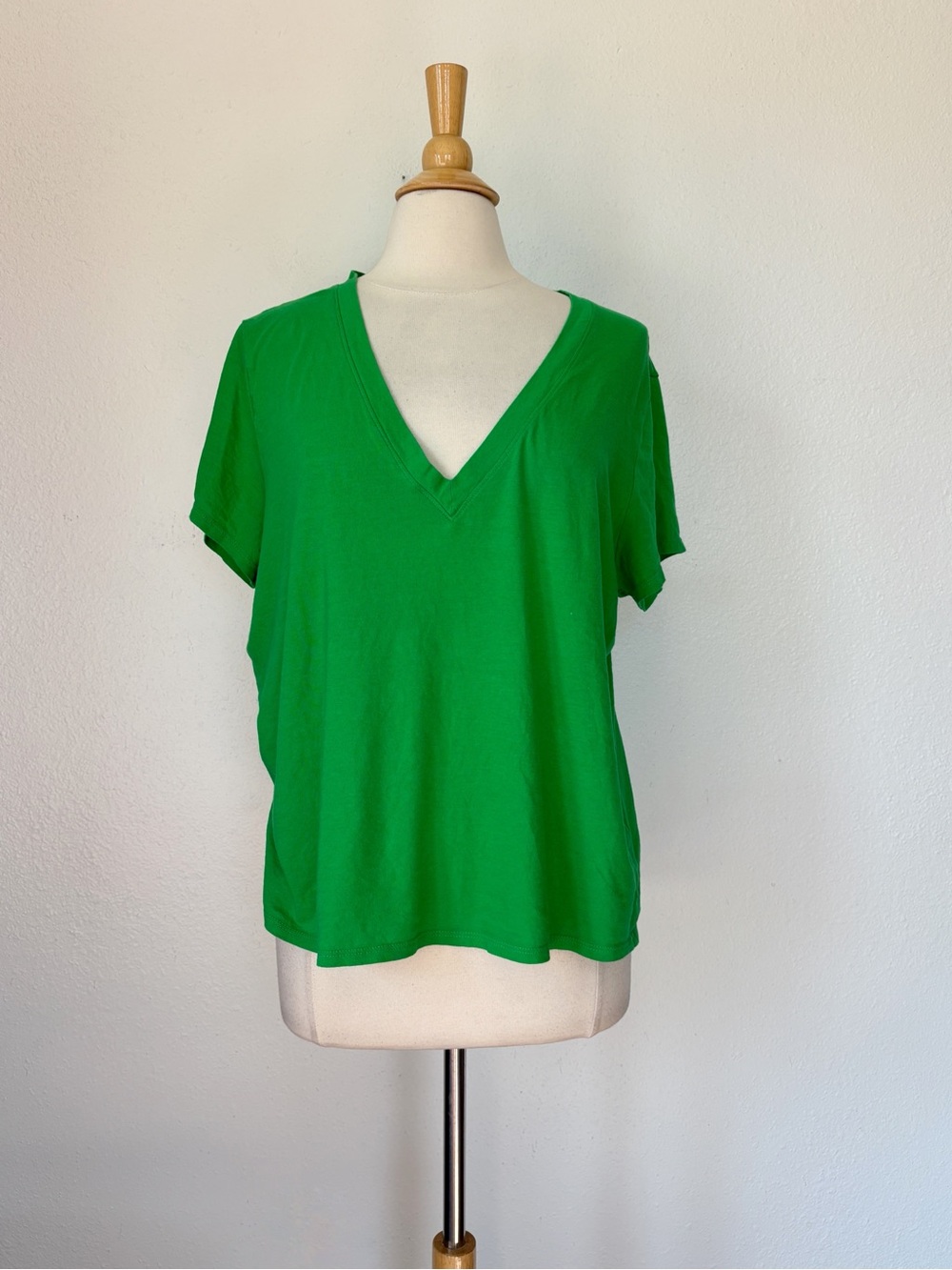 a new day Bright Green V-Neck Short Sleeve Tee